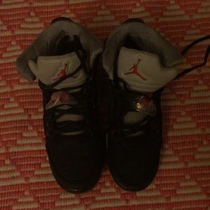 Air Jordan’s youth size 5 black, red and grey